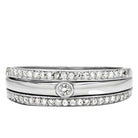 Stylish silver ring with sparkling stones, perfect vacation jewelry for women