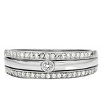 Stylish silver ring with sparkling stones, perfect vacation jewelry for women