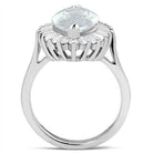 Elegant silver ring featuring a large gemstone, ideal vacation jewelry for women