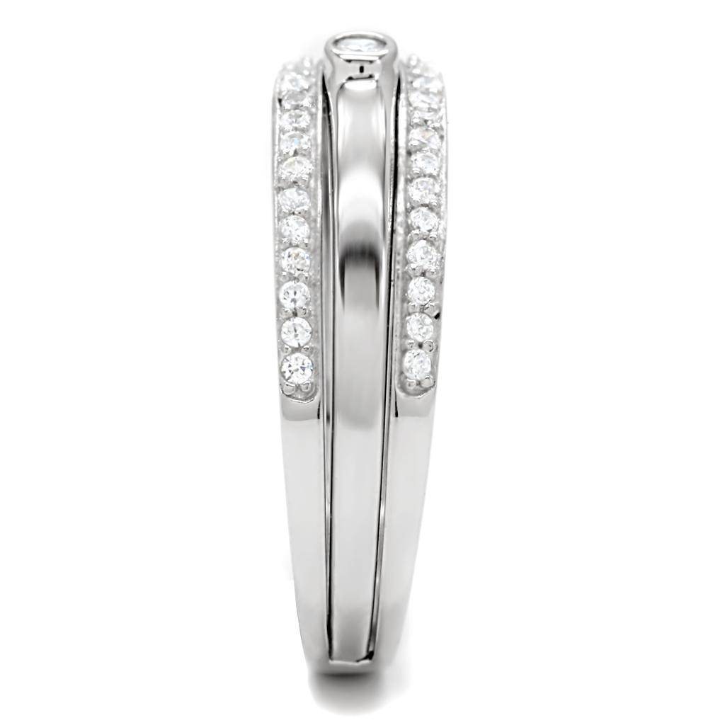 Elegant silver ring with sparkling crystals, perfect vacation jewelry for women