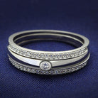 Stylish women's ring with sparkling gems, perfect vacation jewelry for women