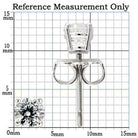 Elegant stud earrings designed as vacation jewelry for women with a sparkling crystal centerpiece