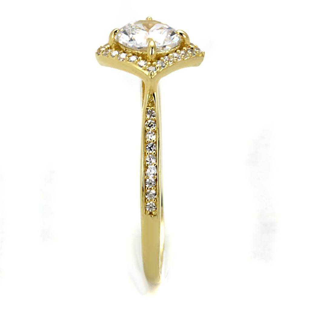 Vacation jewelry gold ring with a sparkling center stone and elegant diamond accents