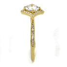 Vacation jewelry gold ring with a sparkling center stone and elegant diamond accents