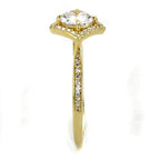Vacation jewelry gold ring with a sparkling center stone and elegant diamond accents
