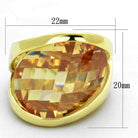 Vacation jewelry gold statement ring with a large faceted amber gemstone for bold elegance