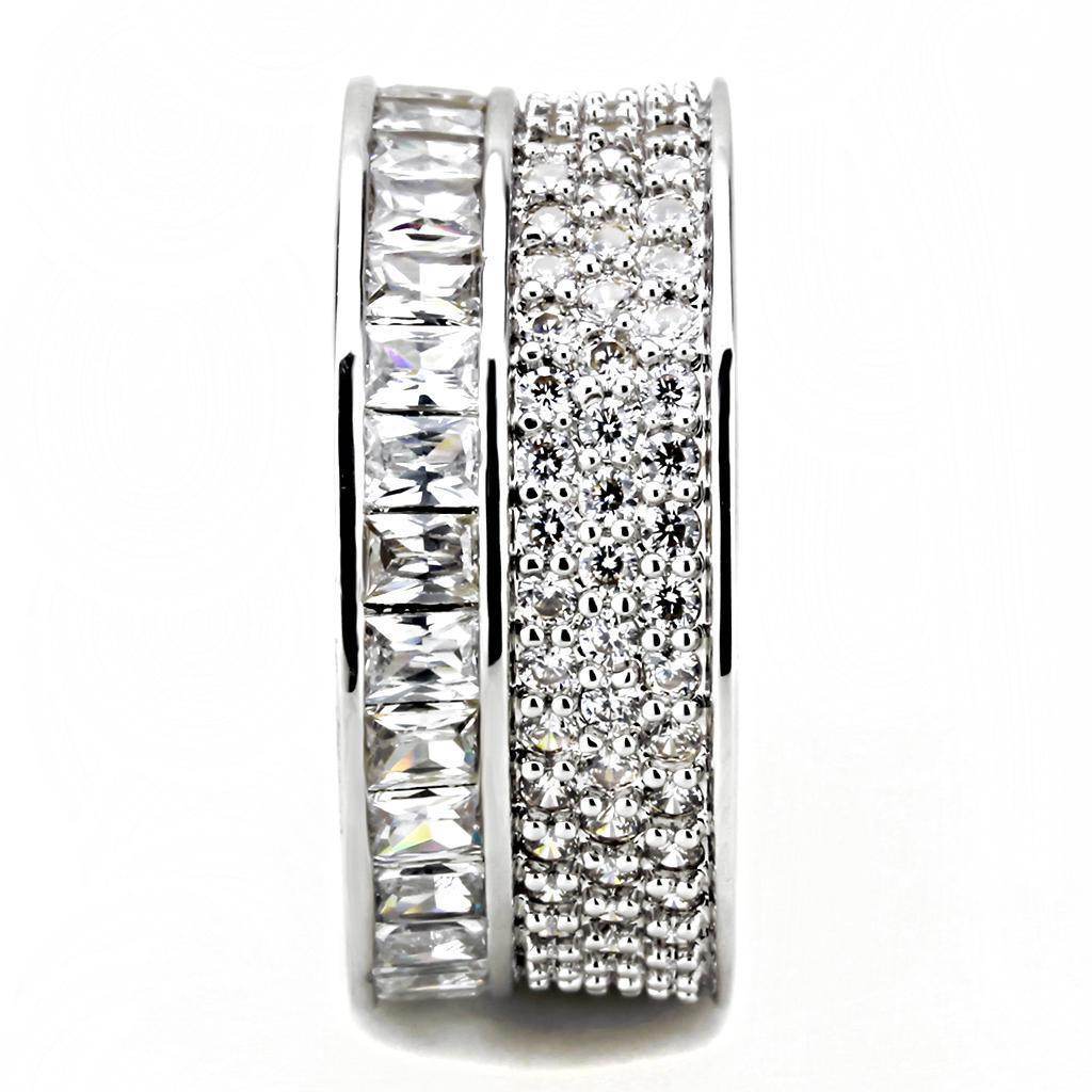 Elegant vacation jewelry rings for women featuring sparkling cubic zirconia in silver settings