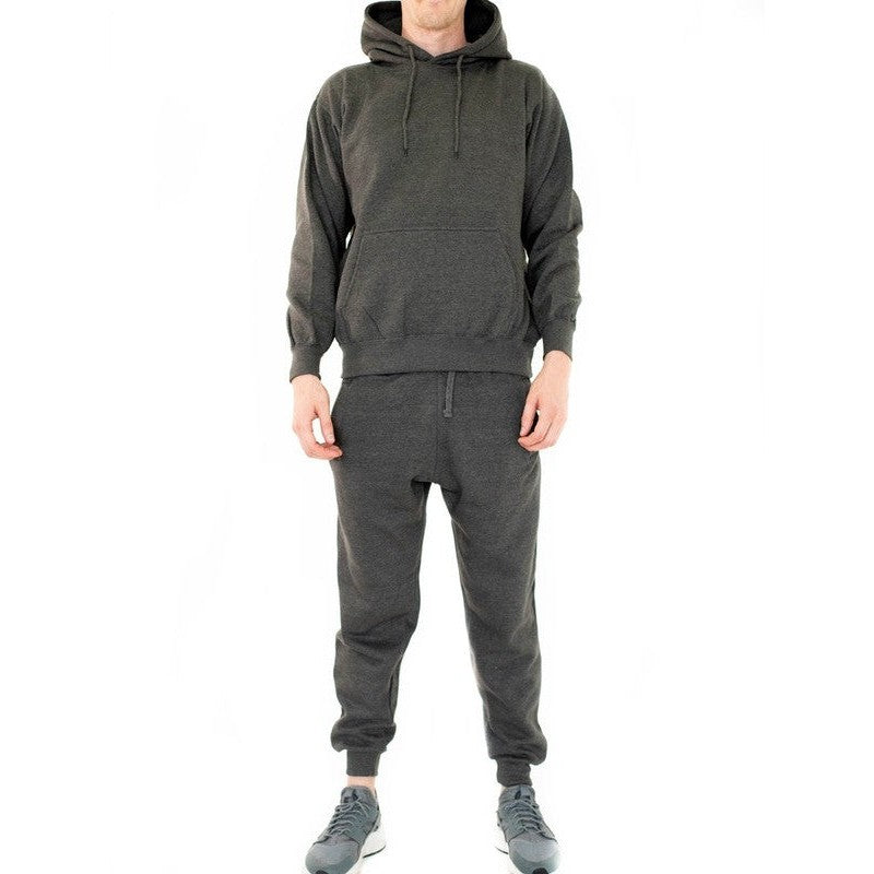 Generation XYZ men's outfit set featuring a dark gray hoodie and jogger pants vacation loungewear for men and women