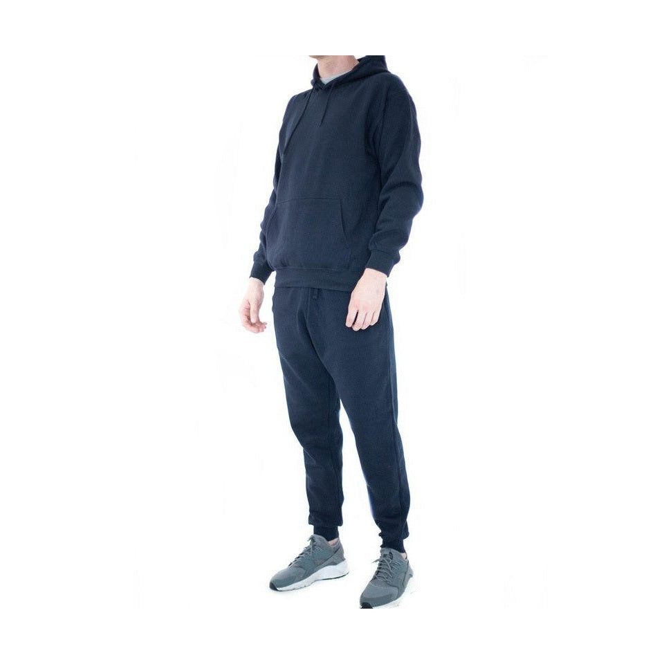 Generation XYZ men's outfit set in navy blue hoodie and joggers vacation loungewear for men and women