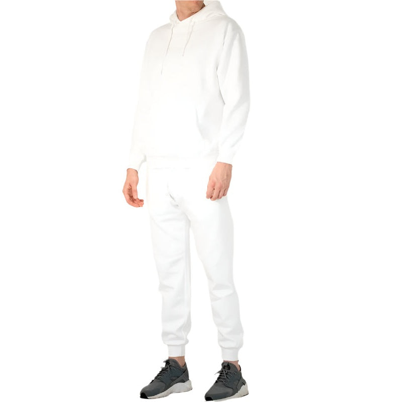 Men's all-white outfit set by Generation XYZ perfect vacation loungewear for men and women with hoodie and joggers