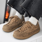 Men's brown suede shoes, vacation quality and lightweight for casual wear