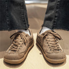 Men's lightweight brown suede shoes for vacation quality comfort