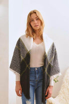 Bella Chic Women's Shawl in Plaid Design, Perfect Vacation Style Accessory for Layering