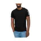 Men's Vacation Style Black Tee with modern fit and stylish details for casual wear