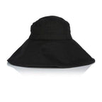 Classic black Bella Chic vacation style hat with wide brim for sun protection