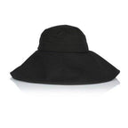 Bella Chic Women's Black Vacation Style Hat with Wide Brim for Sun Protection