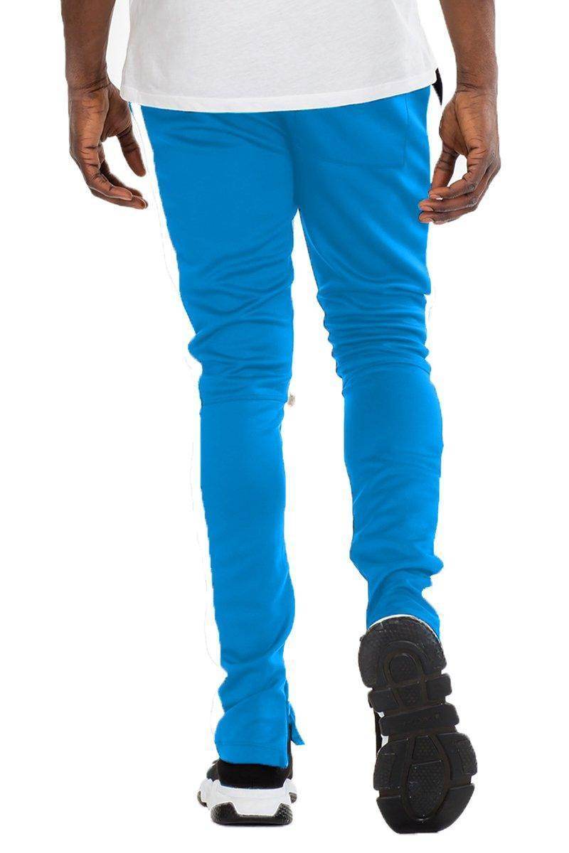 Bright blue vacation style joggers for men, perfect for casual outings and relaxation