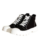 Fortune Dynamic Women's Sneakers in Black featuring vacation style lace up shoes with white soles