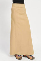 Emory Park women's vacation style long skirt in beige for comfortable summer outfits
