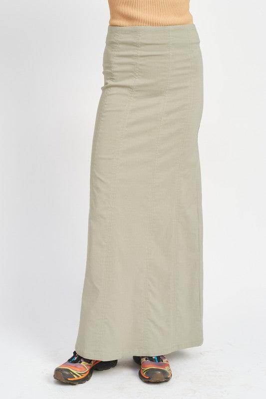 Emory Park Women's Vacation Style Long Skirt in beige for a relaxed summer look
