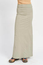 Emory Park Women's Vacation Style Long Skirt in beige for a relaxed summer look