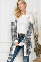 Orange Farm Clothing Women's Shacket in Black and White for vacation style outerwear
