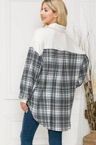 Women's Shacket from Orange Farm Clothing featuring a plaid design in vacation style outerwear.