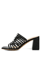 Rag Company Women's Heels in Black with Strappy Design for Vacation Style Sandals