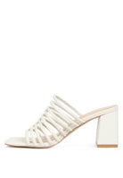 Rag Company Women's Heels in White with Strappy Design for vacation style sandals