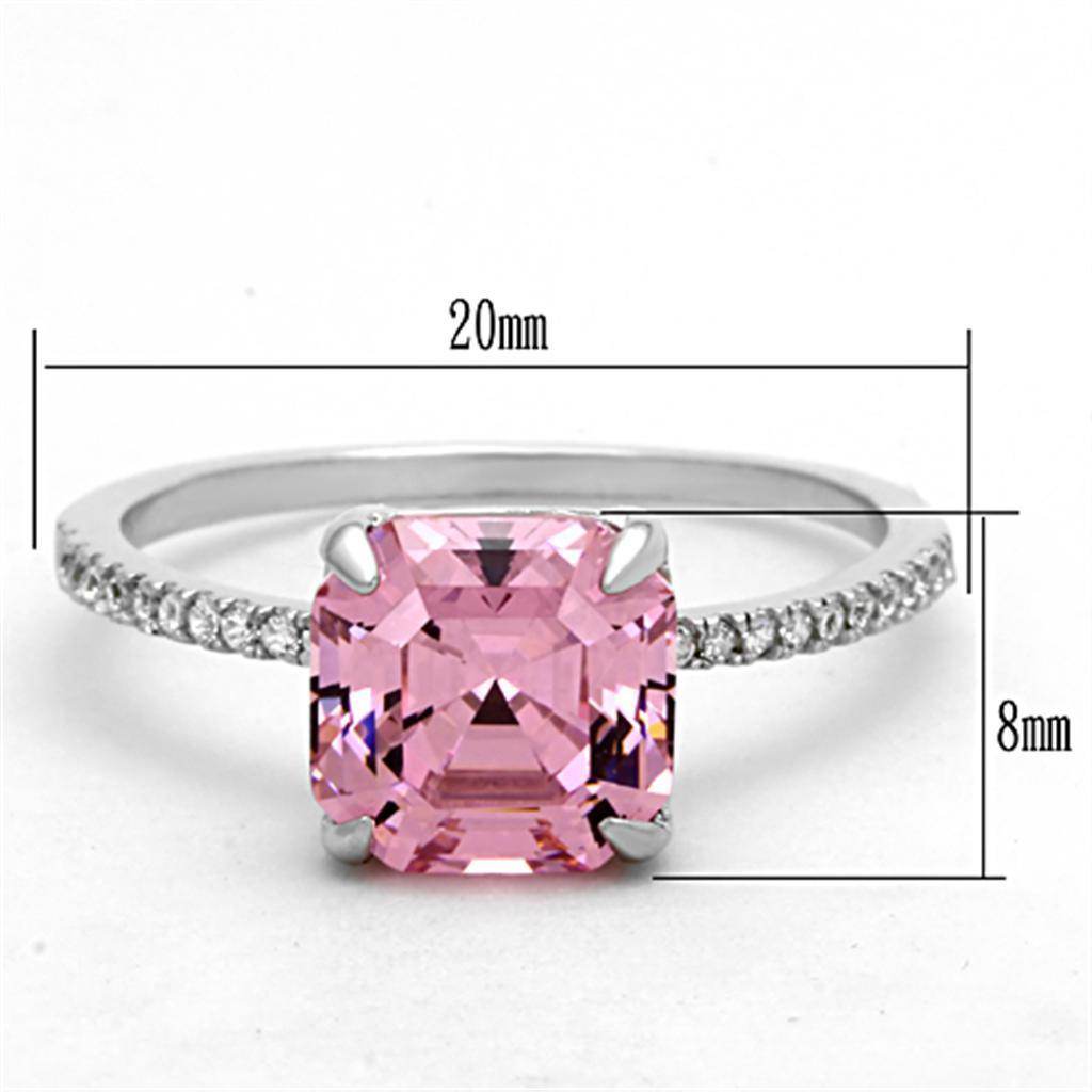 Elegant vacation style silver rings for women featuring a pink gemstone in a stunning design.
