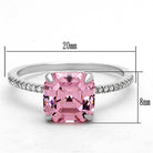 Elegant vacation style silver rings for women featuring a pink gemstone in a stunning design.
