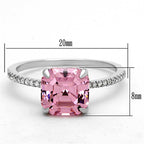 Elegant vacation style silver rings for women featuring a pink gemstone in a stunning design.