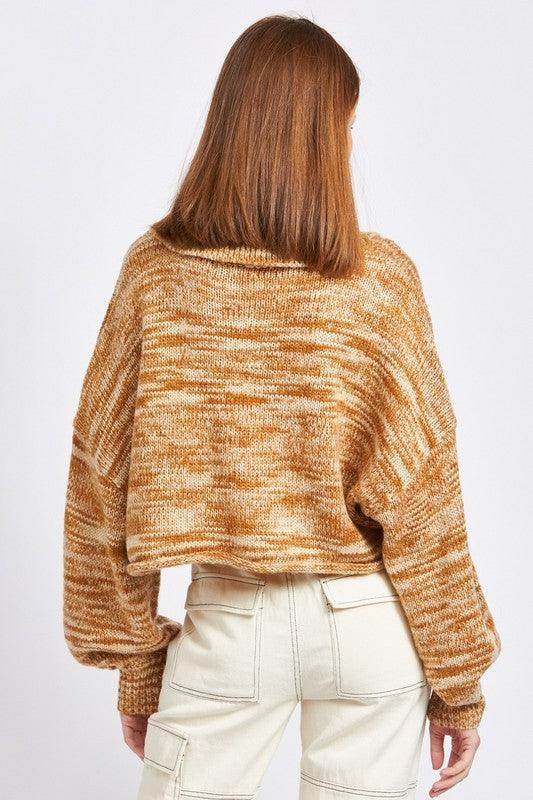 Emory Park Women's Vacation Style Sweater in Cozy Brown with a Relaxed Fit for Easy Layering
