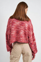 Emory Park Women's Vacation Style Sweater in Pink with a Relaxed Fit and Cozy Texture