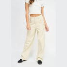 Emory Park women's vacation style wide pants in light beige with a relaxed fit for comfortable wear