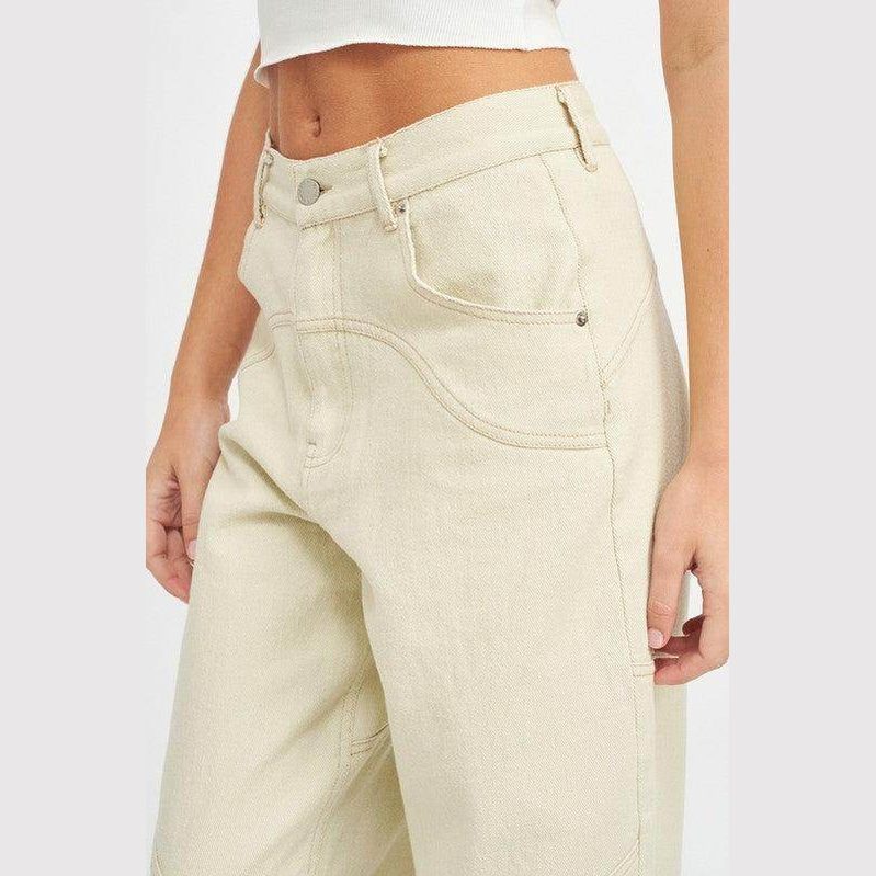 Emory Park women's vacation style wide pants in light color featuring a relaxed fit and stylish design
