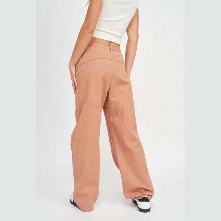 Emory Park Women's Vacation Style Wide Pants in Soft Pink with Flowy Design and Comfortable Fit