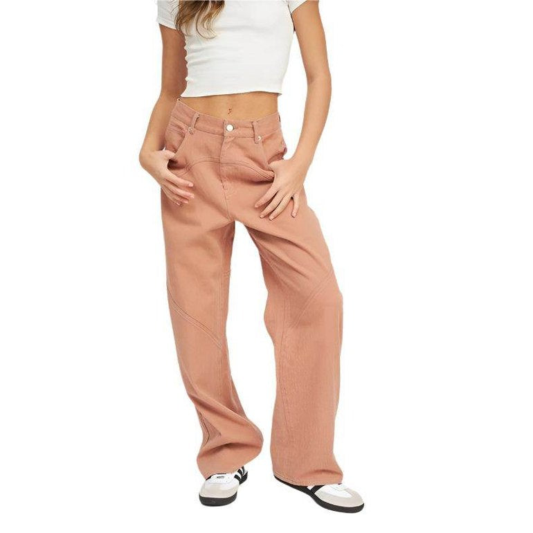 Emory Park vacation style wide pants in pink with a relaxed fit for casual and stylish summer looks
