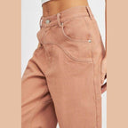 Emory Park Women's vacation style wide pants in a soft blush color with front pockets