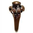 Elegant bronze ring with a sparkling stone, perfect for vacation style womens jewelry
