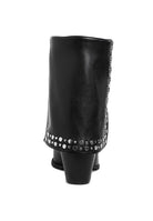 Rag Company Women's Black Ankle Boots with Studded Detail, perfect for vacation worthy footwear