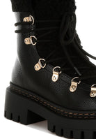 Rag Company black ankle boots featuring a chunky sole and stylish laces, perfect as vacation worthy footwear