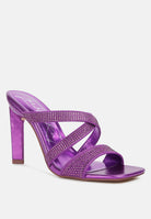 London Rag International Purple Heels with Strappy Design, perfect vacation worthy shoes and apparel