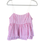 Babydoll Top in Pink Gingham for Women
