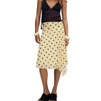 Polka Dot Midi Skirt for Effortless Vacation Style