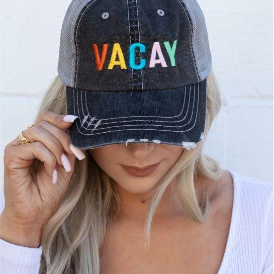 Women's Accessories - Hats Vacay Embroidered Hat