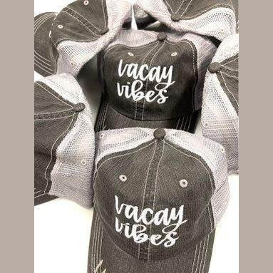 Vacay Vibes trucker hat by Ocean and 7th with stylish mesh design for summer outings