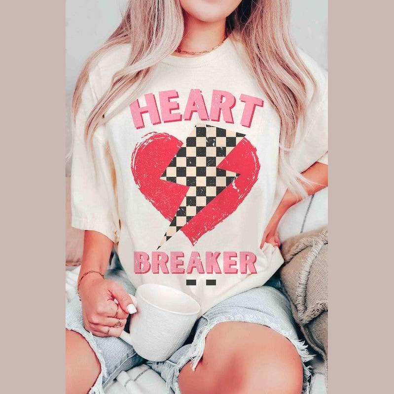 Valentine's Day Checkered Lightning Heartbreaker Graphic - VacationGrabs