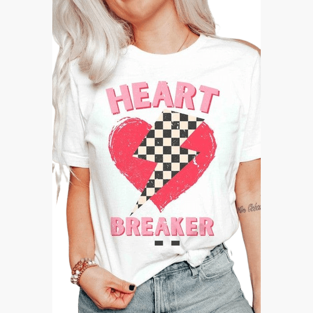 Valentine's Day Checkered Lightning Heartbreaker Graphic - VacationGrabs