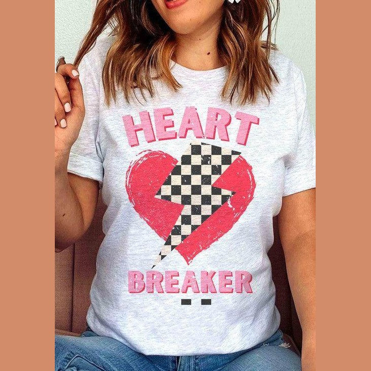 Valentine's Day Checkered Lightning Heartbreaker Graphic - VacationGrabs
